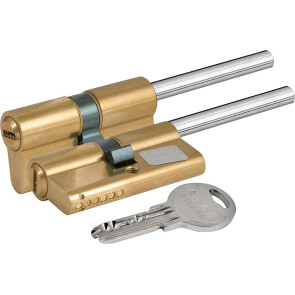 Цилиндровый механизм под вертушку (дл.шток) «164 SX/76» (40+10+26) mm Латунь 5 кл.