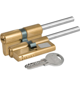 Цилиндровый механизм под вертушку (дл.шток) «164 SX/91» (55+10+26) mm Латунь 5 кл.