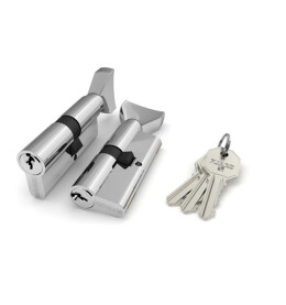 Цилиндровый механизм с вертушкой «100 CM 80 mm» (30+10+40) CP Хром