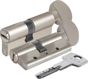 Цилиндровый механизм с вертушкой «164 DBM-E/80» (30+10+40) mm Никель 5 кл.