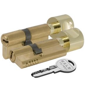 Цилиндровый механизм с вертушкой «164 OBS SCE/100» (45+10+45) mm Латунь 5 кл.