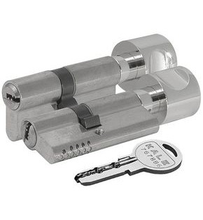 Цилиндровый механизм с вертушкой 164 OBS SCE/80 (35+10+35) mm никель 5 кл. new