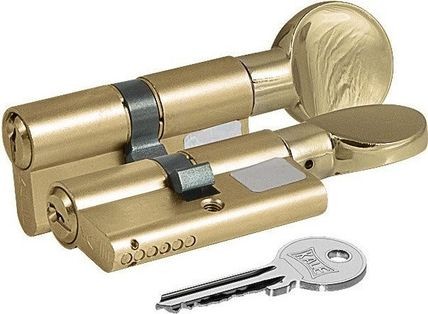Цилиндровый механизм с вертушкой «164 SH/80» (35+10+35) mm Латунь 5 кл., винт 70 мм