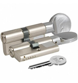 Цилиндровый механизм с вертушкой «164 SH/90» (45+10+35) mm Никель 5 кл., винт 70 мм
