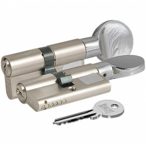 Цилиндровый механизм с вертушкой «164 SH/90» (45+10+35) mm Никель 5 кл., винт 70 мм