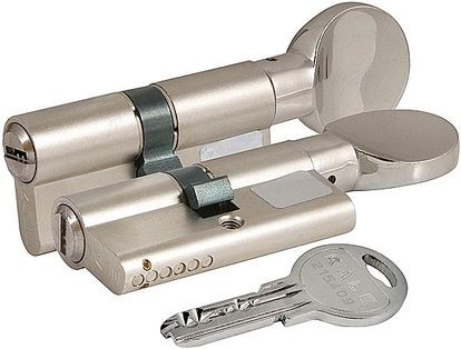 Цилиндровый механизм с вертушкой «164 SM/62» (26+10+26) mm Никель 5 кл.