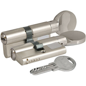 Цилиндровый механизм с вертушкой «164 SM/68» (26+10+32) mm Никель 5 кл. Блистер