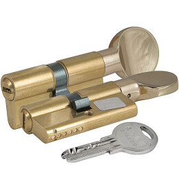 Цилиндровый механизм с вертушкой «164 SM/80» (30+10+40) mm Латунь 5 кл.