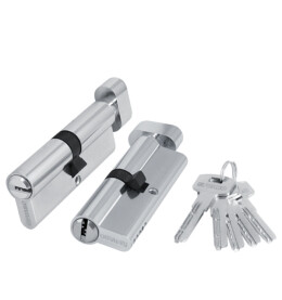 Цилиндровый механизм (200 ZM/70) 2000ZMKnob70(30+10+30) CP хром 5Key с вертушкой