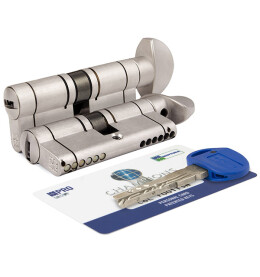 Цилиндровый механизм с вертушкой «CP4F414101R» (82 мм/36+10+36) МатНикель