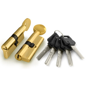 Цилиндровый механизм с вертушкой «D502/80 mm» (30+10+40) PB Латунь 5 кл.