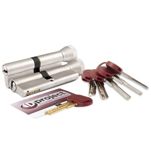 Цилиндровый механизм с вертушкой «DPC1F3141 S3» (72 мм/26+10+36) Сатинированный никель, 5+1 кл.