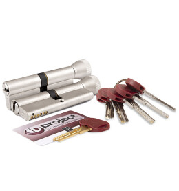 Цилиндровый механизм с вертушкой «DPC1F3636 S3» (72 мм/31+10+31) Сатинированный никель, 5+1 кл.