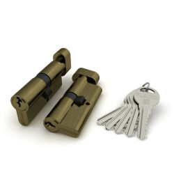 Цилиндровый механизм с вертушкой R302/70 mm (30+10+30) AB Бронза 5 кл.