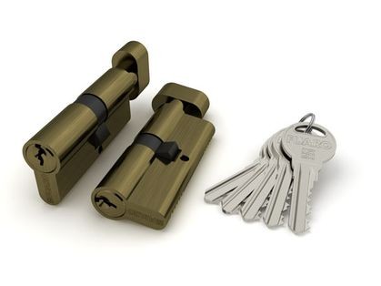 Цилиндровый механизм с вертушкой R302/70 mm (30+10+30) AB Бронза 5 кл.