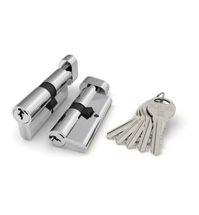 Цилиндровый механизм с вертушкой «R302/70 mm-BL» (30+10+30) CP Хром 5 кл. Блистер
