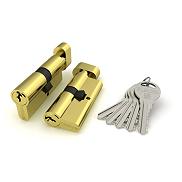 Цилиндровый механизм с вертушкой «R302/70 mm-BL» (30+10+30) PB Латунь 5 кл. Блистер