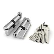 Цилиндровый механизм (R602/80) R6002Knob80(35+10+35) CP хром 5Key с вертушкой
