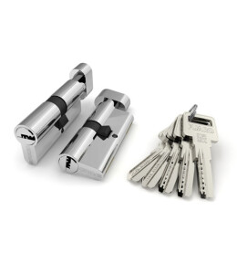 Цилиндровый механизм с вертушкой «R602/80 mm» (40+10+30) CP Хром 5 кл.