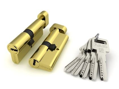 Цилиндровый механизм с вертушкой «R602/90 mm» (45+10+35) PB Латунь 5 кл.