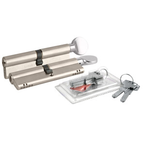 Цилиндровый механизм перекодируемый 164 OBS BME-Z/80 (35+10+35) mm никель 5 кл.+ 2 кл. с верт. АКЦИЯ