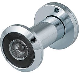 Глазок дверной «DVS1» 16/180/35x60 (оптика пластик, шторка сталь, угол обзора 180) CP Хром