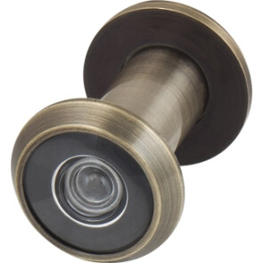 Глазок дверной, пластиковая оптика «DV1» 16/35х60 AB Бронза