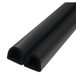 Самоклеящийся уплотнитель, профиль «D-100» 9x8 мм (бобина 100 м) Чёрный