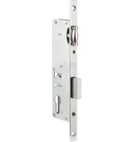 Корпус узкопрофильного замка с роликовой защёлкой «155 (35 mm) w/b» Хром