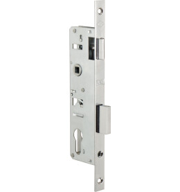 Корпус узкопрофильного замка с защёлкой «153/P (35 mm) w/b» Хром