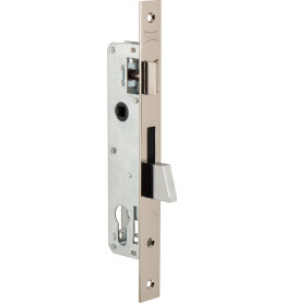 Корпус узкопрофильного замка с защёлкой «253 (25 mm) w/b» Хром