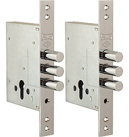 Корпус врезного цилиндрового замка «257 w/b» (тех. комплектация) Хром