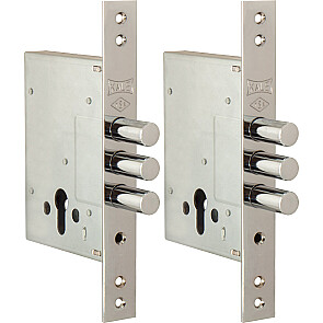 Корпус врезного цилиндрового замка «257 w/b» (тех. комплектация) Хром