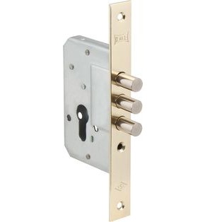 Корпус врезного замка «189/3M» (45 mm) w/b Золото