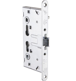 Корпус врезного замка для противопожарных дверей «ISEO 216120654P» Хром