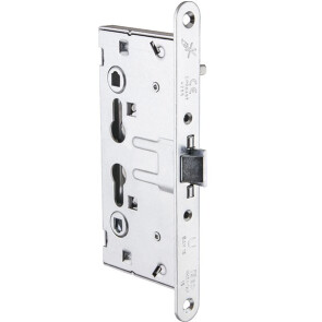 Корпус врезного замка для противопожарных дверей «ISEO 216120654P» Хром