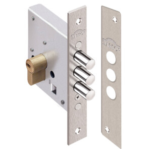 Корпус врезного замка «Кремень 1.03.03» Никель