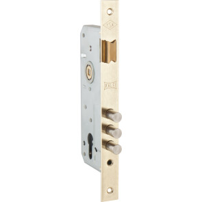 Корпус врезного замка с защёлкой «152/3MR» (45 mm) w/b Золото