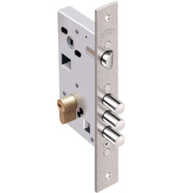 Корпус врезного замка с защёлкой «Кремень 1.03.25» Никель