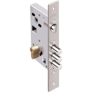 Корпус врезного замка с защёлкой «Кремень 1.03.25» Никель