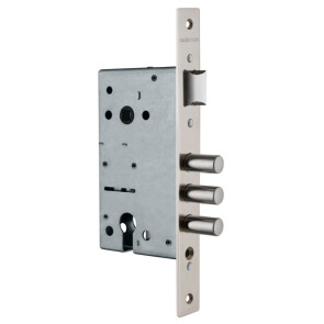 Корпус врезного замка с защёлкой «ЗВ 12.11» Хром