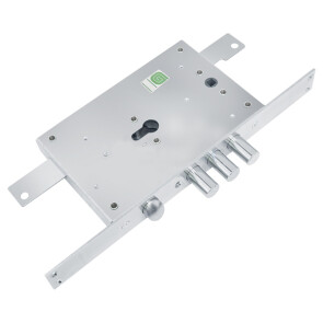 Корпус врезного замка с защёлкой «ЗВ 22.12» с тягами (без планки) Хром