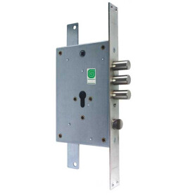 Корпус врезного замка с защёлкой «ЗВ 22.12 Т» с тягами Хром