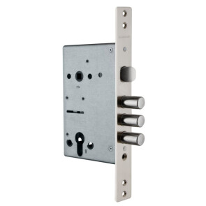 Корпус врезного замка с защёлкой «ЗВ 32.21» Хром