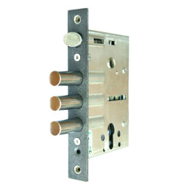 Корпус врезного замка с защёлкой «ЗВ-7РМП-004-Хп» (противопожарный) Хром