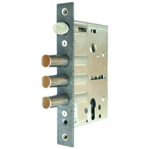 Корпус врезного замка с защёлкой «ЗВ-7РМП-004-Хп» (противопожарный) Хром