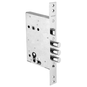 Корпус врезного замка с защёлкой «ЗВ4-3Г» Хром