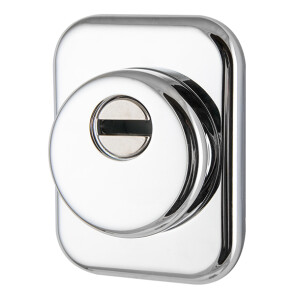 Броненакладка на ЦМ квадрат  (от вырывания, 25 мм) «ET/ATC-Protector 1-25(SQ)» CP-8 Хром box