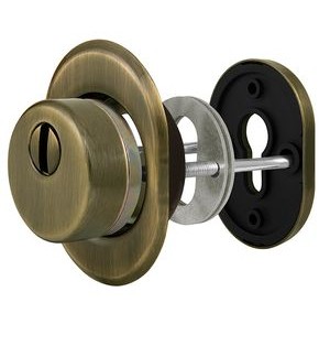 Броненакладка DEF.CRE/OV-set.9726 (DEF 9726) M6x90 врезная с чашкой AB-6 зелёная бронза