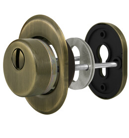 Броненакладка DEF.CRE/OV-set.9726 (DEF 9726) M6x90 врезная с чашкой AB-6 зелёная бронза